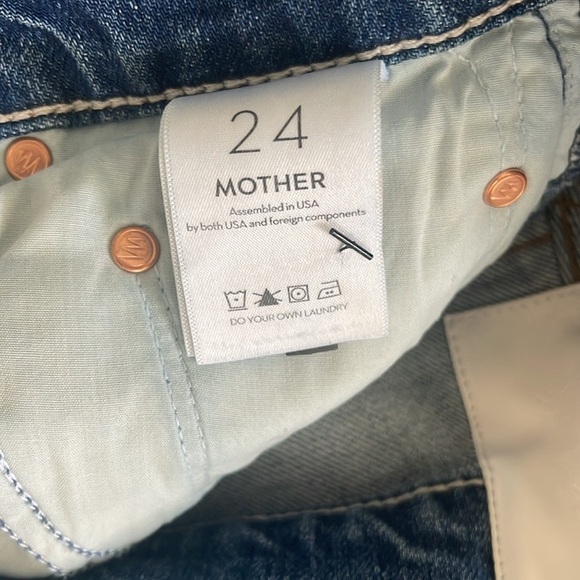 MOTHER High Waisted Rider Ankle Running With Scissors Size 24 - Picture 6 of 7